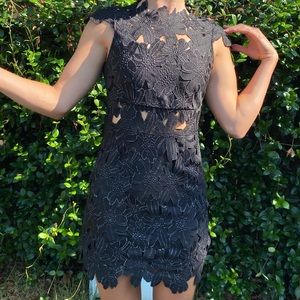 Black floral dress